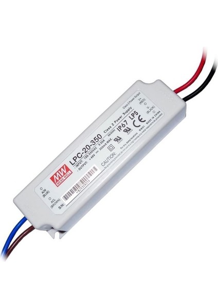 Mean Well  LPC-20-350  9~48VDC 350MA IP67   Güç Kaynağı