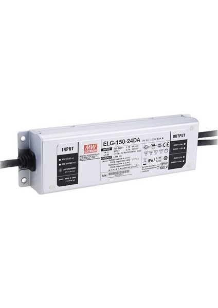 ELG-150-24DA  	24VDC 6.25AMP Dalı Control  Meanwell Güç Kaynağı