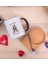 Kişiye Özel Best Friends Ahşap Altlıklı Kaşıklı Siyah Kupa Bardak 2