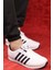 Erkek Beyaz Şerit Detaylı Sneaker Spor Ayakkabı 2