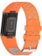 Çift Renkli Metal Toka Delik Silikon Saat Kayışı Fitbit Şarj 5 Turuncu Gri (Yurt Dışından) 3