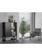 Lara Premium Desenli Metal Ayaklı Dolaplı Vitrin - Konsol - Siyah / Siyah 3