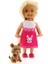 Cute Girl Kahverengi Köpekli ve Sarışın Mini Bebek 3