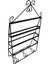 Siyah Metal Bayan Küpe Standı Dekor ST1-48SY 1
