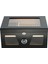 Siyah 2 Katlı Camlı Humidor Puro Kutusu RC21 2