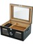 Siyah 2 Katlı Camlı Humidor Puro Kutusu RC21 3