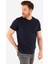 Regular Fit Bisiklet Yaka %100 Pamuk Kısa Kollu Basic Penye T-Shirt-PE3601TY22 2