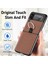 Samsung Galaxy Z Flip3 5g Için Litchi Desen Katlanır Kılıf Kahverengi 5