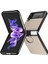 Samsung Galaxy Z Flip3 5g Için Litchi Desen Katlanır Kılıf Gri(Yurt Dışından) 2