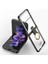 Samsung Galaxy Z Flip3 5g Için Yüzüklü Gkk Kaplama Kılıf Siyah 1