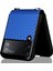 Samsung Galaxy Z Flip3 5g Için Karbon Fiber Doku Kılıf Mavi 4