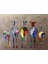Beş Zebra Sayılarla Boyama SETI40X50 cm Tuval Şasesine Gerili 1