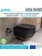 Aqua Bagno Alpha Asma Klozet + Yavaş  Kapanan Kapak -Mat Siyah 2