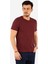 Regular Fit V Yaka %100 Pamuk Kısa Kollu Basic Penye T-Shirt-PE3602TY22 2