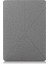 Galaxy Tab S7 Fe T736 Için Kalem Bölmeli Standlı Kumaş + Deri Tablet Kılıfı - Gri (Yurt Dışından) 3