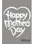 Mother Day ve 8 Mart Kadınlar Günü Kutlu Olsun Yazısı Cam Vitrin Stickerı 60CM - Beyaz 2
