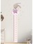 Pembe Tulumlu Tavşan Boy Ölçer Duvar Sticker 1