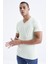 Açık Yeşil Basic Kısa Kol Standart Kalıp V Yaka Erkek T-Shirt - 87912 1