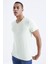 Açık Yeşil Basic Kısa Kol Standart Kalıp V Yaka Erkek T-Shirt - 87912 3