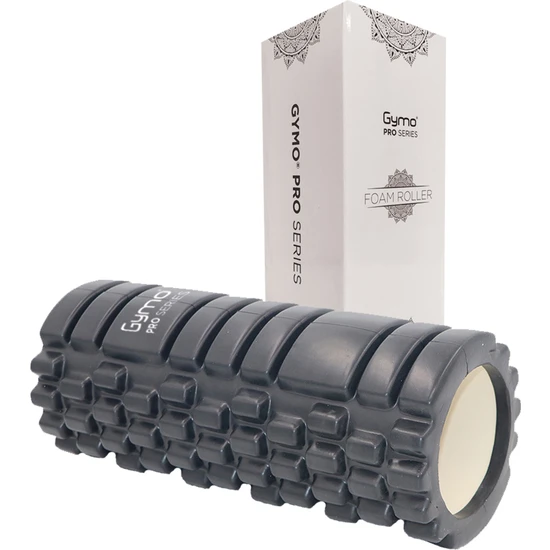 Gymo Pro Series Foam Roller Pilates Masaj Rulosu Siyah