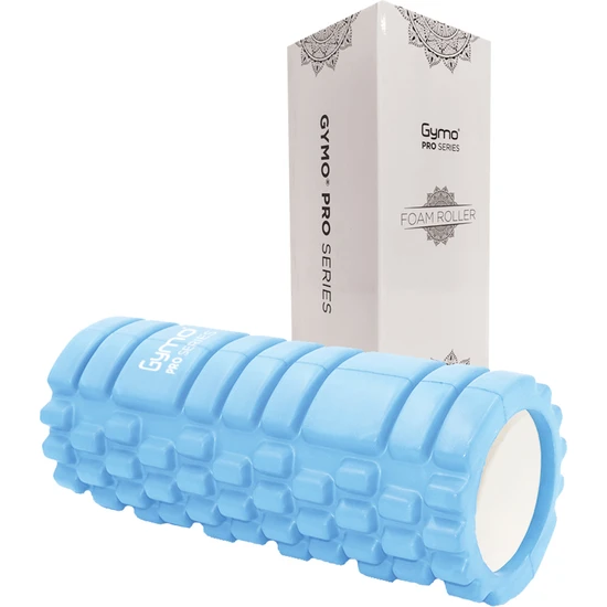 Gymo Pro Series Foam Roller Pilates Masaj Rulosu Mavi