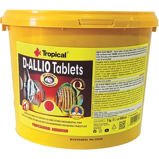 Tropical D- Allio Tablets 100 Adet