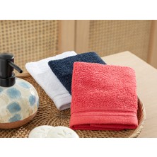 English Home Simple Pamuklu 3'lü El Havlusu 30 x 30 cm Beyaz - Lavicert -  Pembe