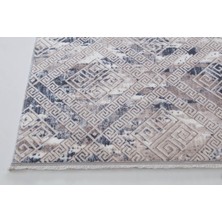 Aksu Kaymaz Taban Halı Püsküllü 120x180 Lois Mavi