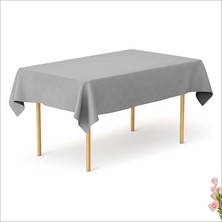 Süsle Bebek ve Parti Masa Örtüsü 137cm x 270cm - Gümüş