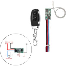 Flameer Rf 433 Mhz 12 V Mini Röle Kablosuz Uzaktan Kumanda Anahtarı Alıcı 1 Drup 1 Onoff Beyaz Anten