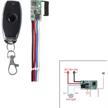 Flameer Rf 433 Mhz 12 V Mini Röle Kablosuz Uzaktan Kumanda Anahtarı Alıcı 1 Drap 1 1 Düğme Siyah