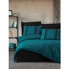 Cotton Box Plain Çift Kişilik Nevresim Takımı Bitter Petrol-Siyah