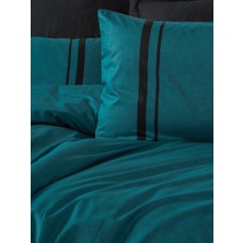 Cotton Box Plain Çift Kişilik Nevresim Takımı Bitter Petrol-Siyah