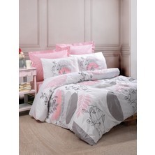 Cotton Box Line Art Ranfoce Çift Kişilik Nevresim Takımı Pretty Pembe