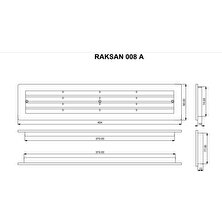 Afs Raksan 008BKapı Altı Menfez Beyaz 8X30 Çift Izgaralı Transfer Menfezi Agmair Agm Havalandırma