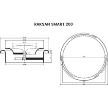 Afs 200 Smart Pvc Gemici Anemostad Raksan 252 x Q 199 mm Metal Aksam Içermeyen Abs Plastik Agmair Agm Havalandırma