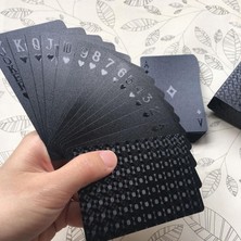 Dynwave Yaratıcı Su Geçirmez Siyah Plastik Oyun Kartları Kart Oyunları Poker 87X57MM Stil 2 (Yurt Dışından)