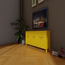 Sarı Küp Sarı Metal Tv Ünitesi