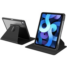 AktarMobile iPad Air 5. Nesil 2022 10.9" M1 Uyumlu Kılıf 360° Dönebilen Kalem Bölmeli Standlı Akıllı Kapak