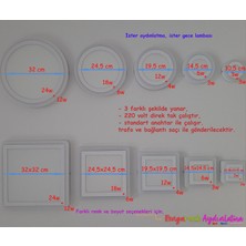 Çift Renkli Çap 19,5cm Sıva Üstü Yuvarlak 16WATT(12+4) Spot Armatür 3000K (Gün Işığı)