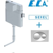 E.C.A Eca Serel Smooth Gömme Rezervuar Helataşı Için - Panel Dahil