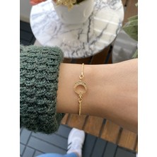 Jackferrero Kadın Altın Kaplama Bijuteri Bileklik Zirkon Taşlı