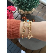 Jackferrero Gerçek Kadın 3 Lü Altın Kaplama  Bileklik  Faturalı Renk Atmaz Garantili Hediye Paketli