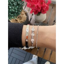 Jackferrero Kadın 3 Lü Set Gerçek Gümüş Kaplama Renk Atmaz Zirkon Taşlı Faturalı Garantili Hediye Paketli