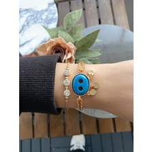 Jackferrero Kadın Altın Kaplama Bijuteri Bileklik Zirkon Taşlı 2 Li Set