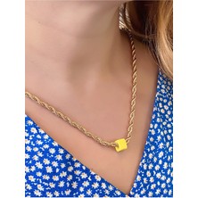 Jackferrero Kadın Gerçek Altın Kaplama Kolye  Faturalı Renk Atmaz Garantili Hediye Paketli