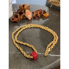 Jackferrero Kadın Gerçek Altın Kaplama Kolye  Faturalı Renk Atmaz Garantili Hediye Paketli