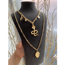 Jackferrero Kadın Altın Kaplama Renk Atmaz Kolye