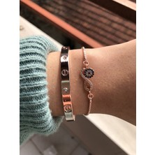 Jackferrero Özel Tasarım Rosse Renk  Kadın Kombin  Bileklik Seti  Renk Atmaz