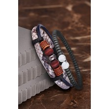 Jackferrero  Erkek Deri ve Doğaltaş Bileklik